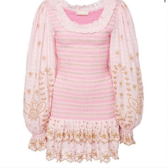 LoveShackFancy Pink Mini Dress - Picture 2 of 5